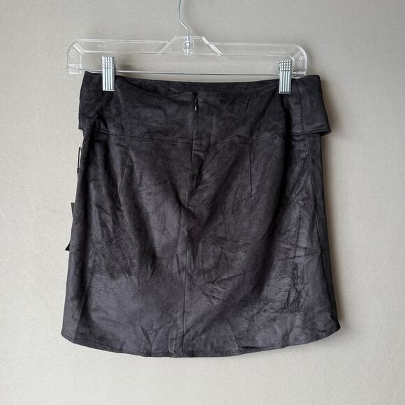 Express sz 4 black faux‎ suede skirt NWT - Picture 7 of 9